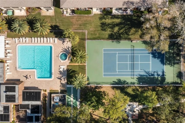 birds eye view of property