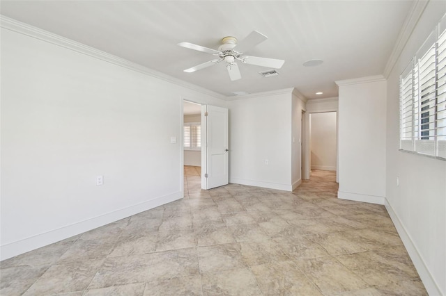 11683 Grove St, Seminole, FL 33772 - unfurnished bedroom with crown molding and ceiling fan