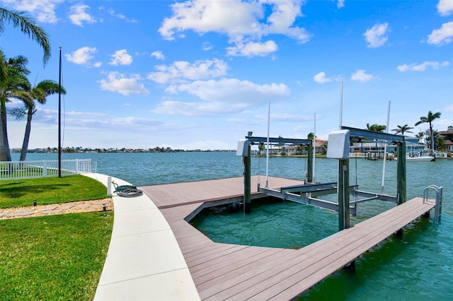 11683 Grove St, Seminole, FL 33772 - dock featuring boat lift and a water view