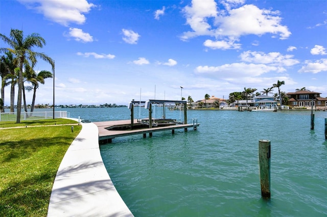 11683 Grove St, Seminole, FL 33772 - dock featuring boat lift and a water view