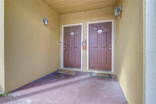 view of doorway to property