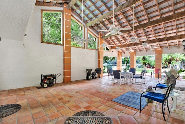 view of patio / terrace with a ceiling fan