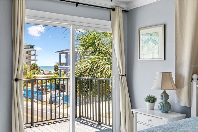 19807 Gulf Blvd Unit 128, Indian Shores, FL 33785 - doorway to outside featuring a water view