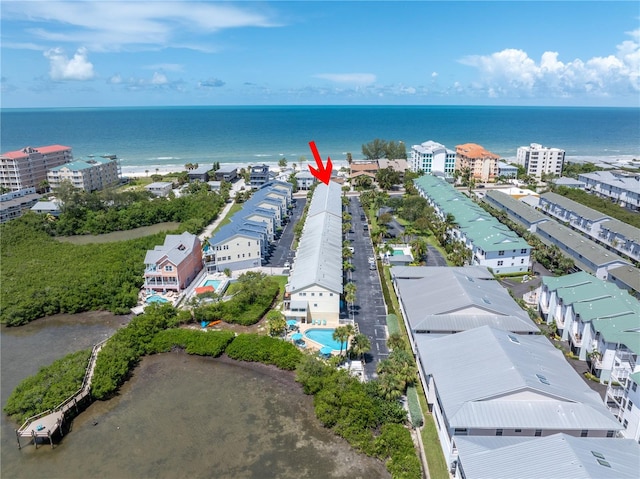 19807 Gulf Blvd Unit 128, Indian Shores, FL 33785 - bird's eye view of a large body of water and a pool