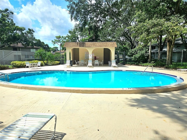 view of pool with a patio area