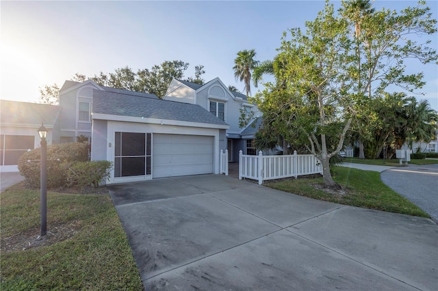 view of front of home featuring a garage