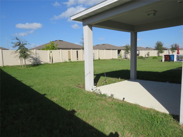 view of yard with a patio