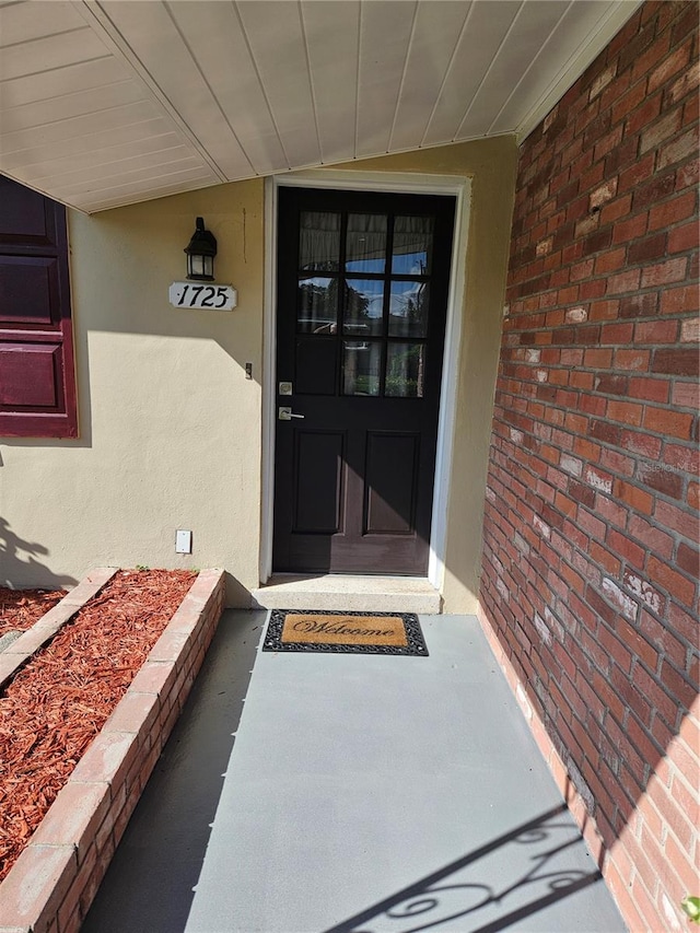 view of doorway to property