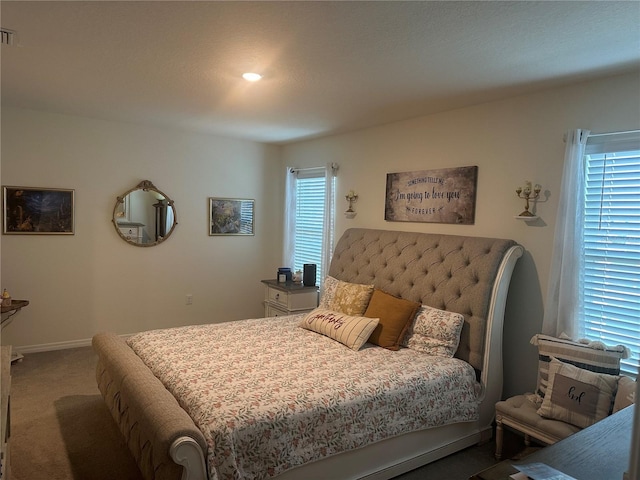 view of carpeted bedroom