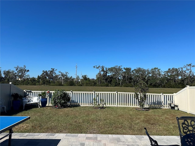 view of yard with a patio