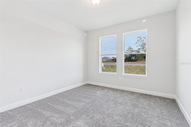 view of carpeted spare room