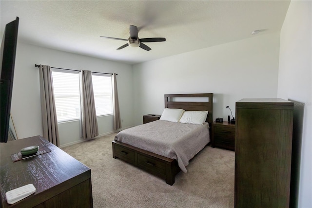 11834 Brighton Knoll Loop, Riverview, FL 33579 - bedroom with light colored carpet and ceiling fan