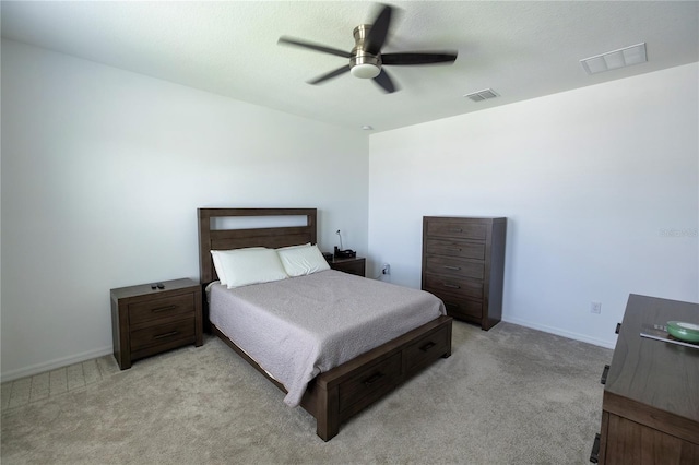 11834 Brighton Knoll Loop, Riverview, FL 33579 - bedroom with light carpet and a ceiling fan