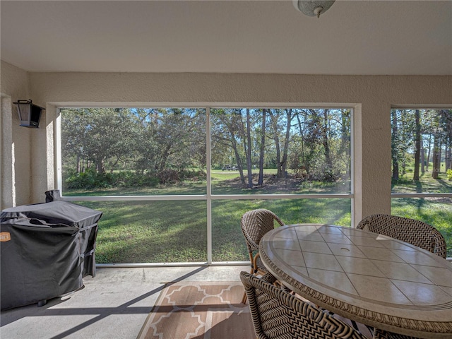 view of sunroom