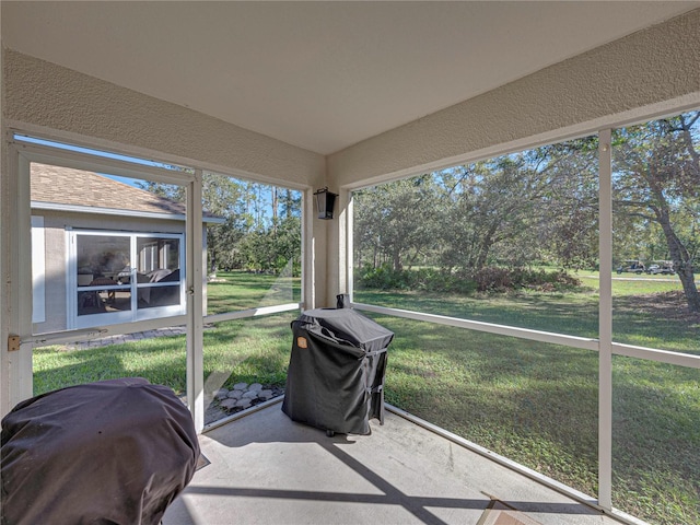 view of sunroom