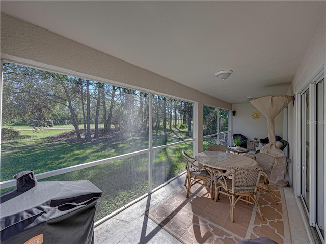 view of sunroom / solarium