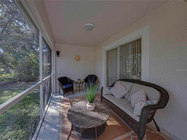 view of sunroom