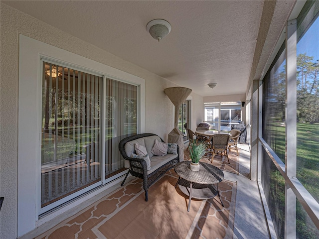 view of sunroom