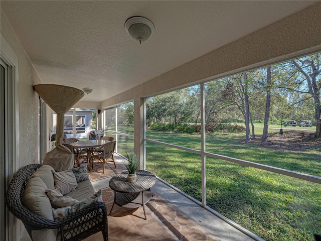 view of sunroom