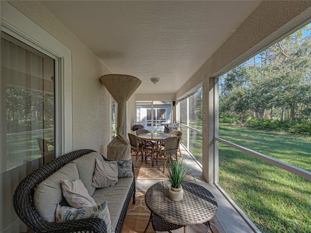 view of sunroom