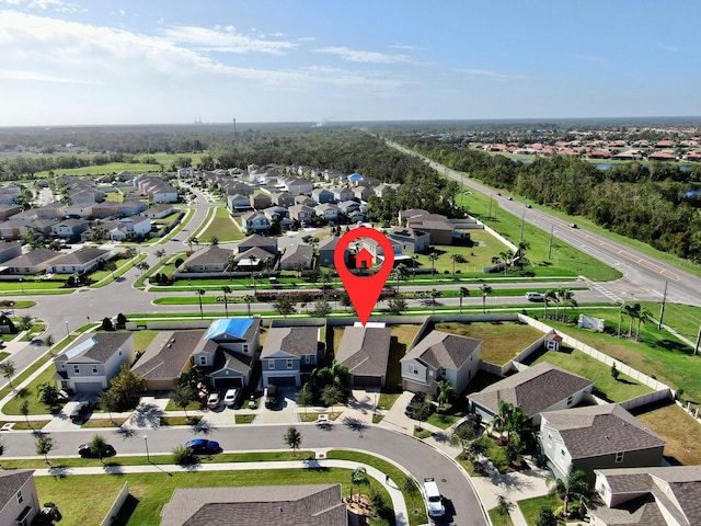 bird's eye view featuring a residential view