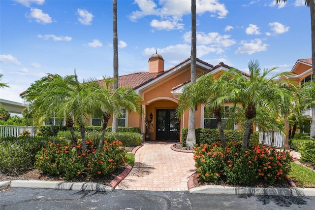 view of front of house featuring french doors