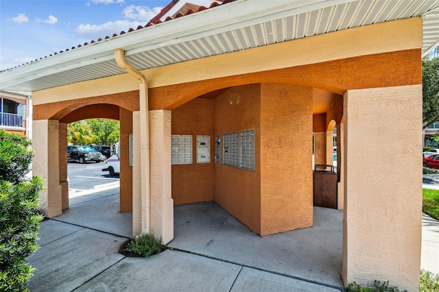 view of community featuring mail boxes