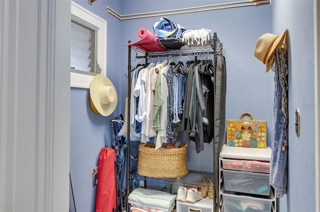 view of walk in closet