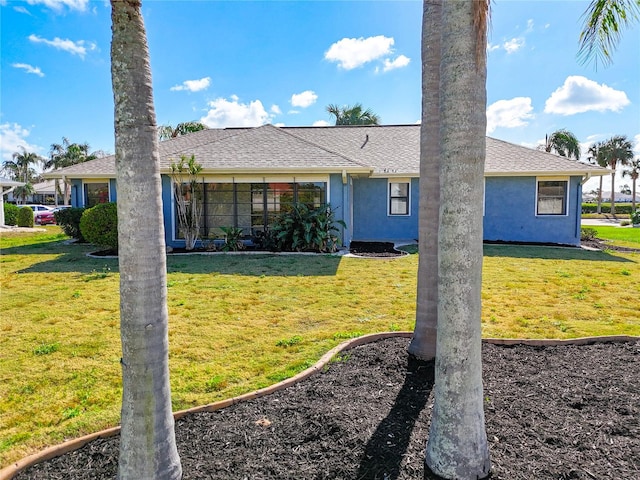 exterior space featuring a lawn