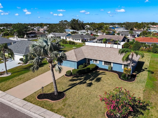 aerial view of residential area