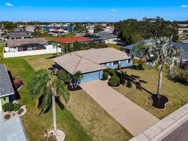 aerial view of residential area