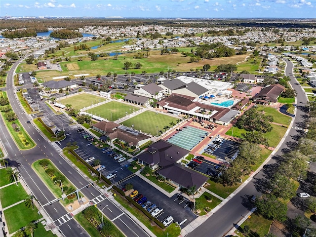drone / aerial view of a large body of water