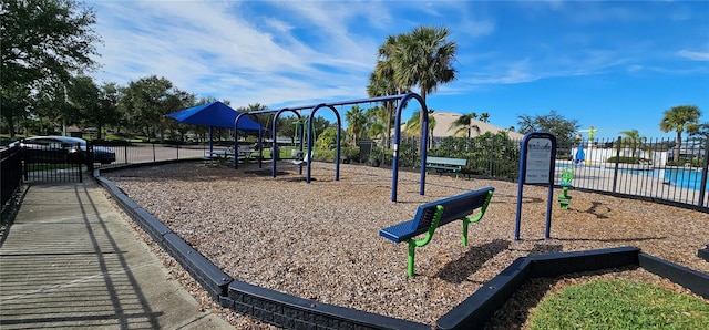 view of jungle gym