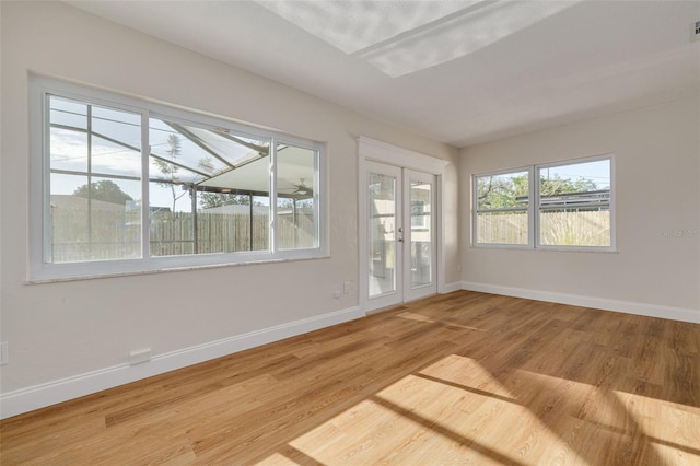 unfurnished room featuring wood-type flooring