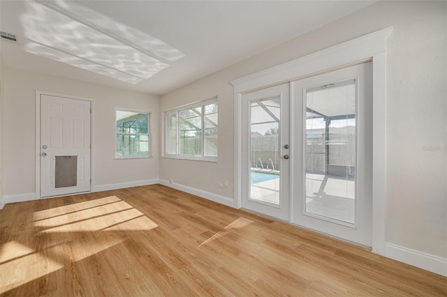 interior space with wood-type flooring