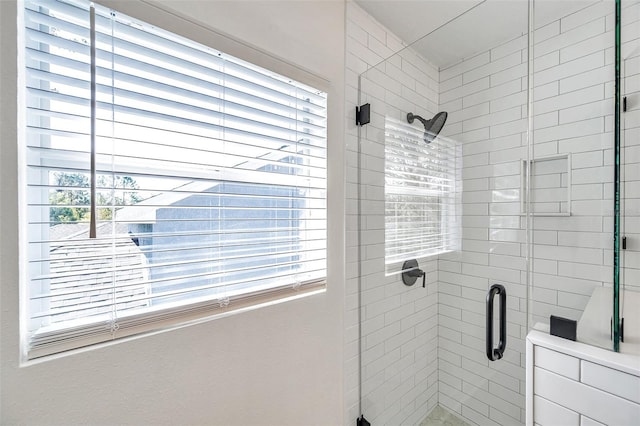 bathroom with walk in shower