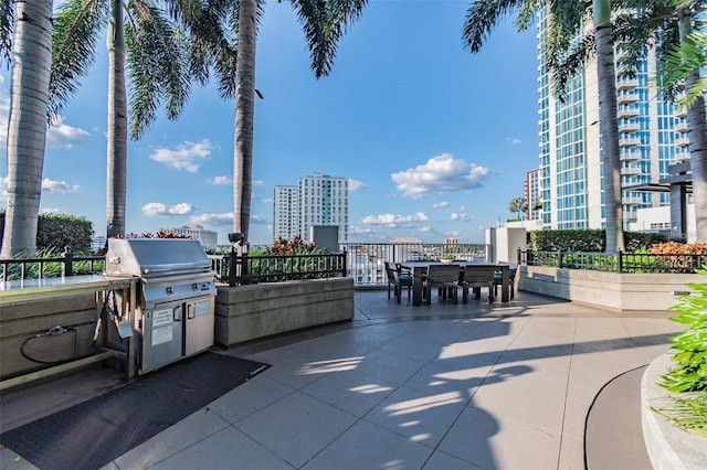 view of patio / terrace with area for grilling