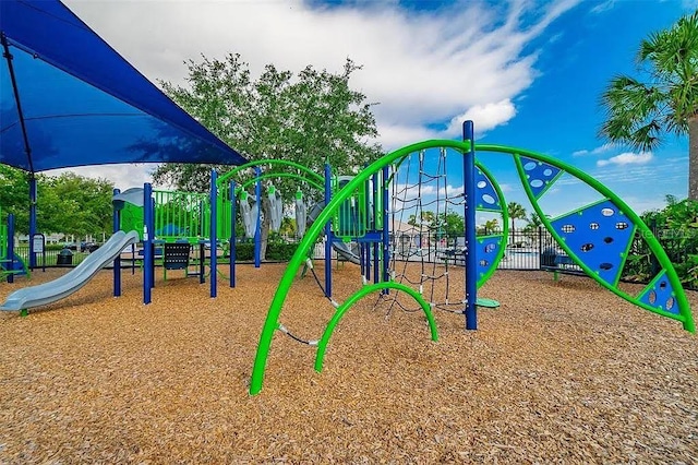 view of jungle gym