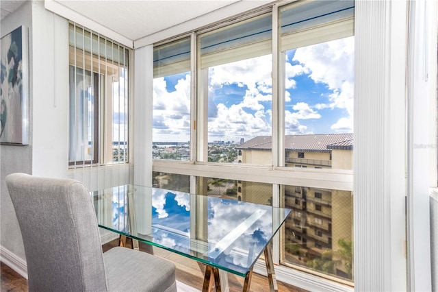 view of sunroom