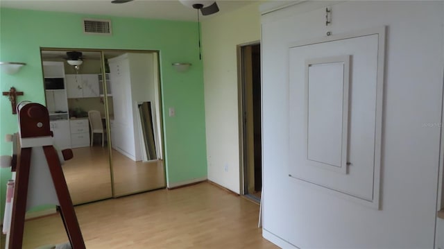 interior space featuring light wood-type flooring