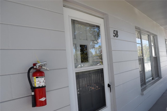 entrance to property with covered porch