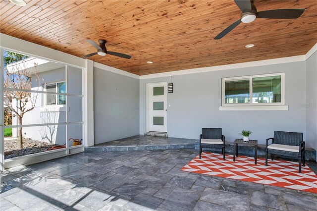 16434 Redington Dr, Redington Beach, FL 33708 - view of patio featuring ceiling fan