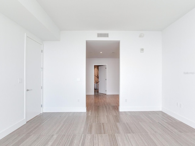 empty room featuring light hardwood / wood-style floors