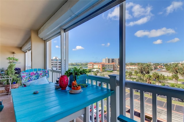 view of sunroom / solarium