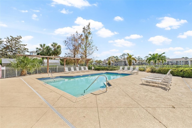 view of pool with a patio