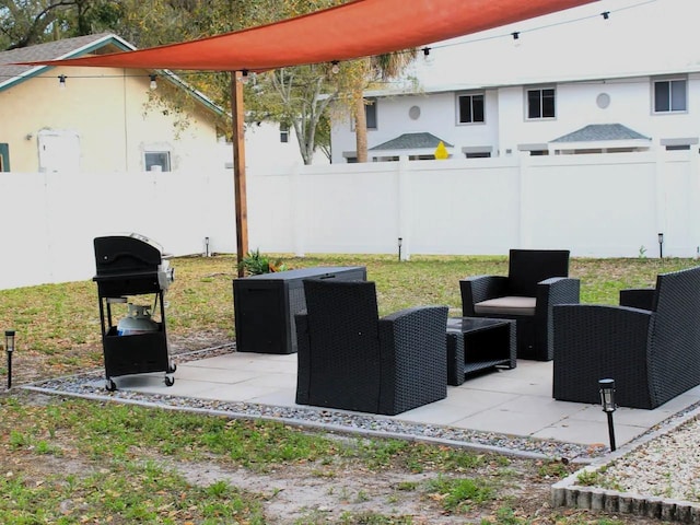 view of patio / terrace with a grill