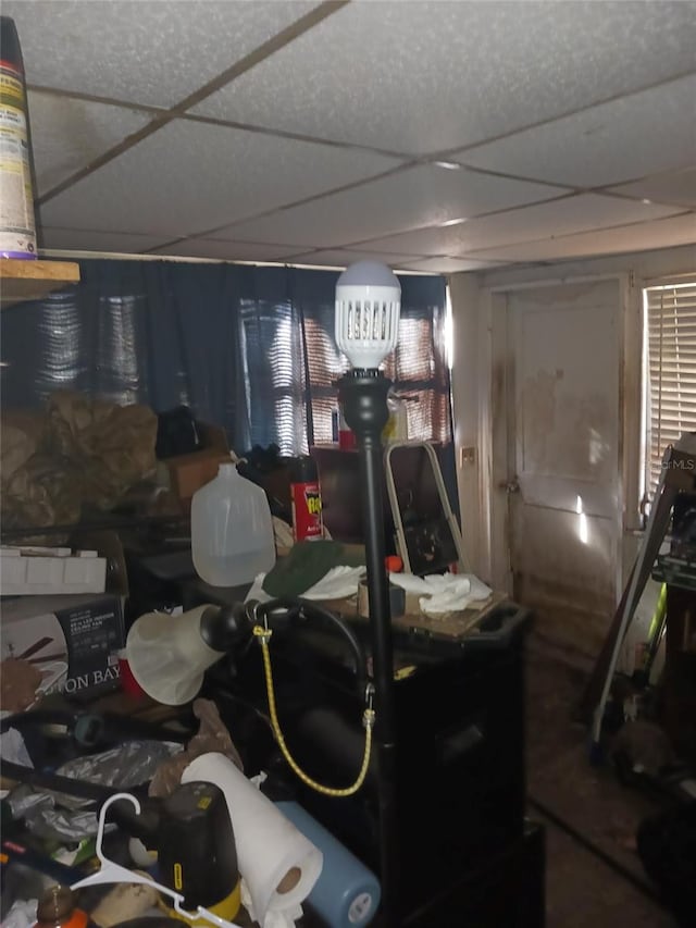 321 77th Ave, St Pete Beach, FL 33706 - below grade area featuring a drop ceiling