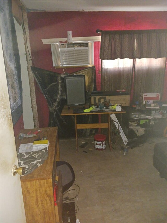 321 77th Ave, St Pete Beach, FL 33706 - miscellaneous room with a wall mounted air conditioner