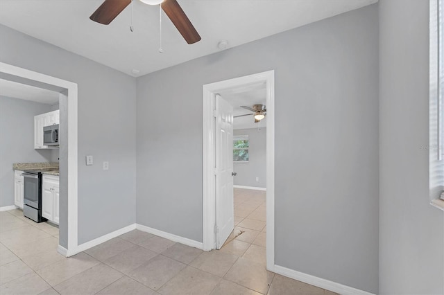 view of tiled spare room