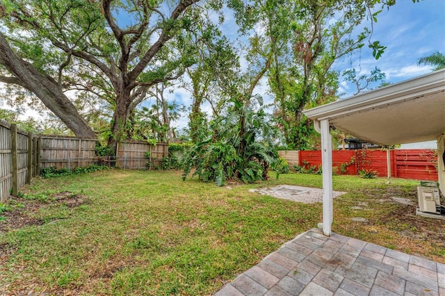 view of yard featuring a patio